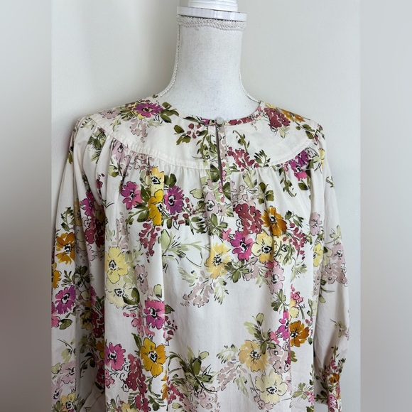 Johnny Was Isabella Cotton Blouse In Multicolor Floral Size Large - Picture 5 of 11